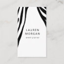Buscar cebra elegante tarjetas de visita Negro