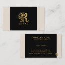 Buscar oro lujo de tarjetas de visita Monograma