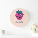 Buscar rosa la fresa de relojes de pared Ilustracion