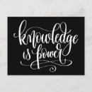 Buscar el conocimiento es poder postales Educación
