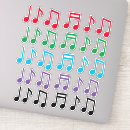 Buscar notas musicales coloridas pegatinas Para todos