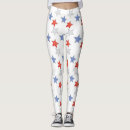 Buscar patriótico leggings Estrellas