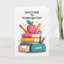 Buscar manzana roja tarjetas Primer día de escuela