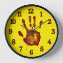 Buscar rojo sangre relojes de pared Espeluznante