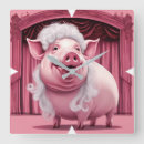 Buscar cerdo rosado relojes de pared Cerda
