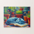 Buscar gato azul ruso puzzles Gris