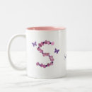 Buscar mariposas rosadas tazas Monograma