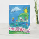 Buscar hogar donde está el corazón tarjetas Acuarela