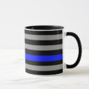 Buscar bandera tazas Línea azul fina