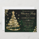 Buscar gold christmas tree invitaciones Elegante