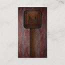 Buscar fondo cuero de tarjetas de visita Monograma