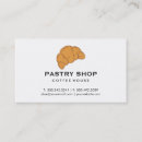 Buscar croissant tarjetas de visita Pastelería