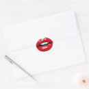 Buscar labios brillantes pegatinas Rojo