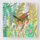 Buscar animales la selva de relojes de pared Jungla