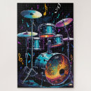 Buscar instrumentos musicales puzzles Tambores