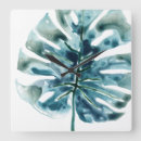 Buscar watercolor relojes de pared Greenery