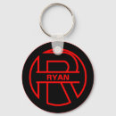 Buscar círculo rojo llaveros Negro
