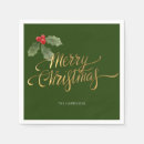 Buscar verde rojo y oro servilletas Tipografía