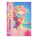 Buscar pop surrealismo posters Retrato de mujer neón