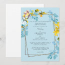 Buscar amarillo y azul boda invitaciones Para ella