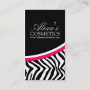 Buscar estampado zebra y rosa de tarjetas de visita Negro
