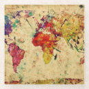 Buscar mapa del mundo vintage posavasos Antigüedad