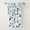 Buscar aguamarina azul toallas de baño Elegante