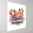 Buscar cangrejo lindo posters Rojo