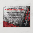 Buscar rockin invitaciones Rojo