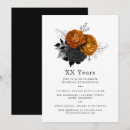 Buscar naranja y negro invitaciones Vintage