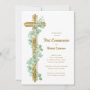 Buscar primera comunión elegante invitaciones Cruzar