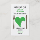 Buscar vegetariano tarjetas de visita Verduras