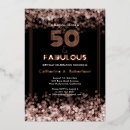 Buscar fiesta glamorosa invitaciones de cumpleaños Cincuenta y fabuloso