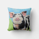 Buscar cerdo feliz cojines Rosa