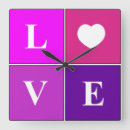 Buscar rosa brillante relojes de pared Diversión