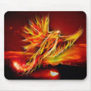 Buscar pájaro mítico alfombrillas de raton Fuego