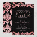 Buscar damasco dorado invitaciones Vintage