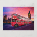 Buscar autobús de londres postales Rojo