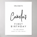Buscar primer cumpleaños posters Minimalista