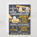 Buscar fiesta de la construcción invitaciones Excavadora
