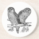 Buscar búho del vintage posavasos Animales