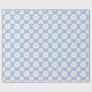 Buscar estampado flores de papel de regalo Azul y blanco