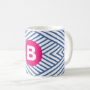 Buscar rayas azules y blancas tazas Patrón