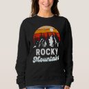 Buscar montañas rocosas sudaderas Retro