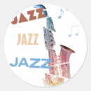 Buscar saxofón pegatinas Músico de jazz