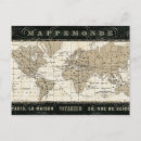 Buscar mapas del mundo vintage postales Blanco y negro