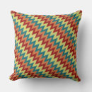 Buscar zigzag rojo cojines Turquesa