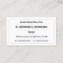 Buscar especia tarjetas de visita Médico