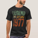 Buscar leyenda desde 1977 camisetas Nacido