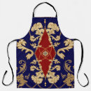 Buscar damask largo delantales Azul